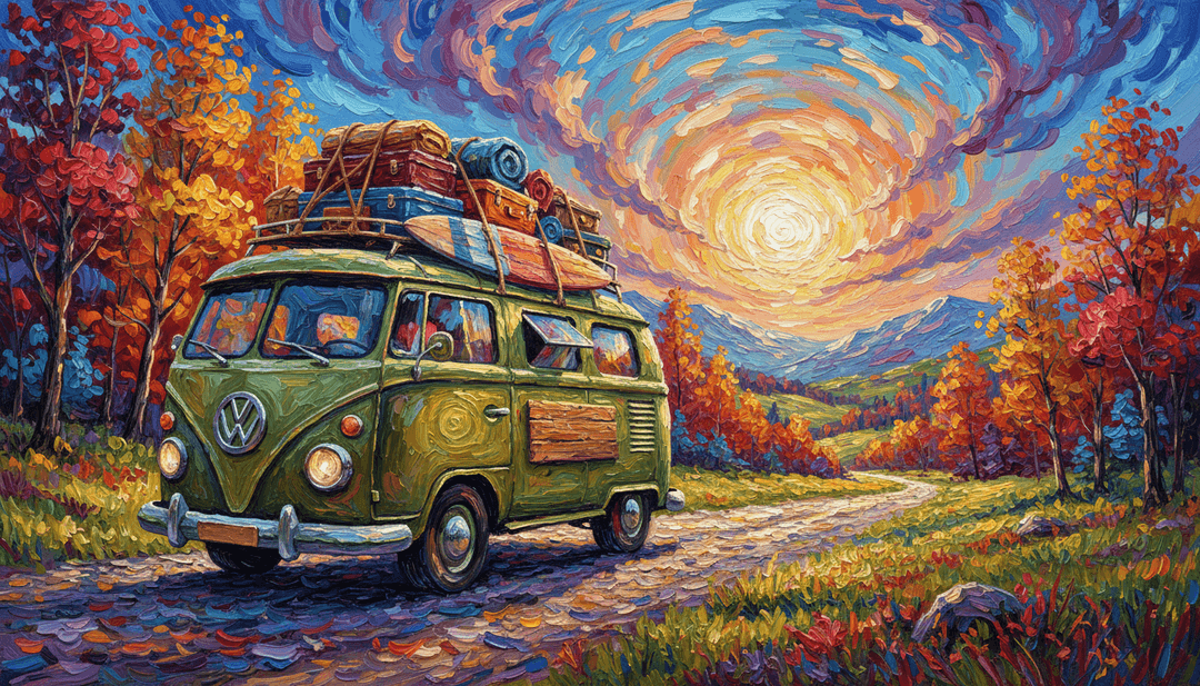 a van packed for a holiday