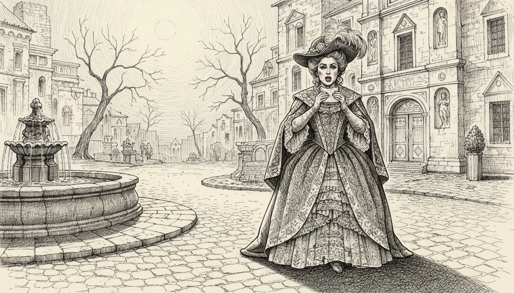an opera singer in full costume eating a sandwich